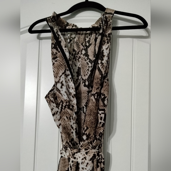 Snake Print Belted Romper - Picture 4 of 5